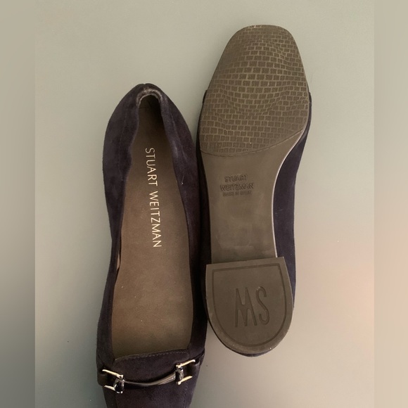 Stuart Weitzman Mocnroll horsebit suede loafers - size 5.5 - black - Picture 4 of 6